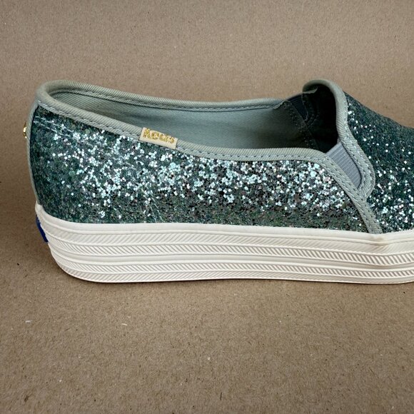 NWOT Keds for Kate Spade Triple Decker Kickstarter Glitter Sneakers, Womens 9.5 - Picture 13 of 14